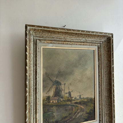 Detailed Landscape Oil Painting "Windmill Study" Elegant Artwork Holland Art Shop