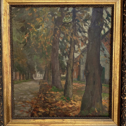 Traditional Landscape Oil Painting "Tree Avenue" Vintage Art Holland Art Shop