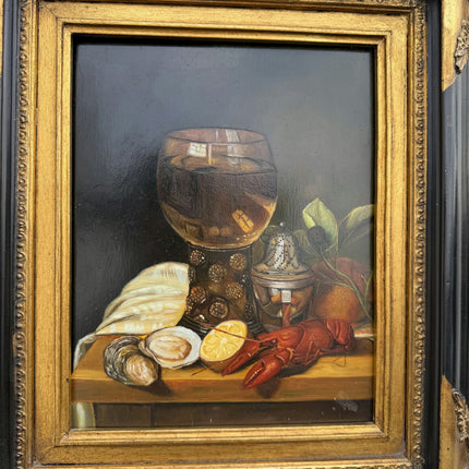 Refined Still Life Oil Painting "Lobster Claw" Elegant Small Artwork Holland Art Shop