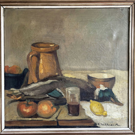 Rustic Still Life Oil Painting "Earthen Pitcher" Traditional Artwork Holland Art Shop