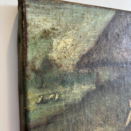 Rustic Figurative Oil Painting "Woman Figure" Traditional Small Artwork Holland Art Shop