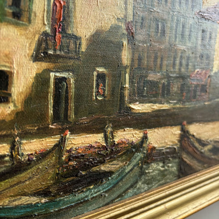 Rustic Harbor Scene Oil Painting "Docked Boats" Timeless Art Holland Art Shop