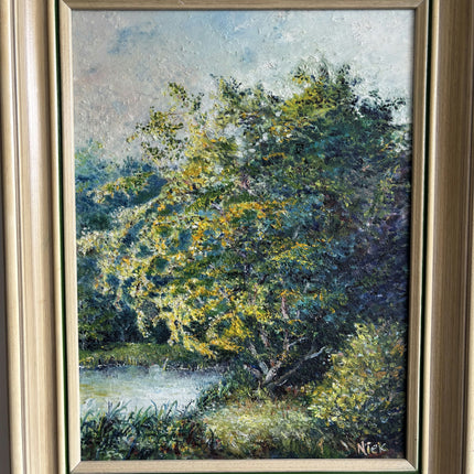 Traditional Landscape Oil Painting "Lone Tree" Vintage Artwork Holland Art Shop