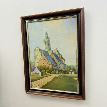 Classic Cityscape Oil Painting "Church Tower" Refined Large Art Holland Art Shop