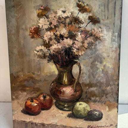 Traditional Still Life Oil Painting "Flower Vase" Vintage Art Holland Art Shop