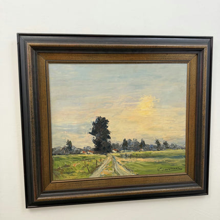 Rustic Landscape Oil Painting "Country Road" Detailed Large Art Holland Art Shop
