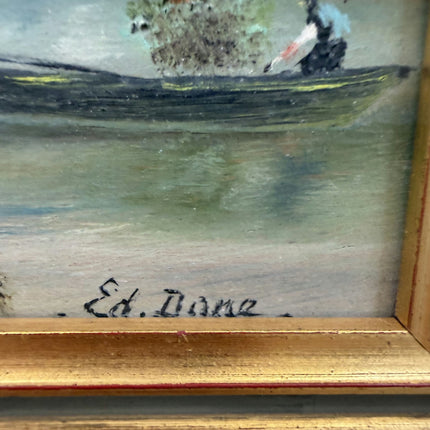 Traditional Landscape Oil Painting "Ornate Frame" Expressive Small Art Holland Art Shop