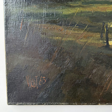 Classic Landscape Oil Painting "Rural House" Rustic Large Artwork Holland Art Shop