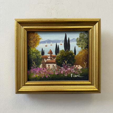 Classic Scenery Oil Painting "Painted Village" Traditional Small Artwork Holland Art Shop