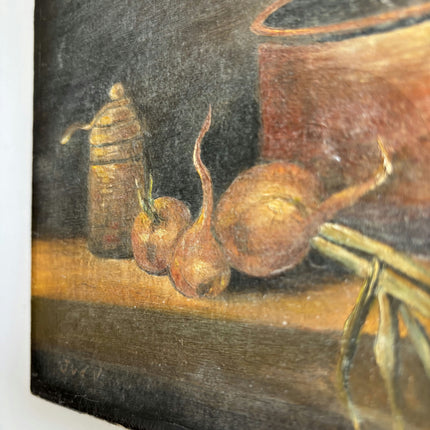 Detailed Still Life Oil Painting "Copper Pot" Refined Small Art Holland Art Shop