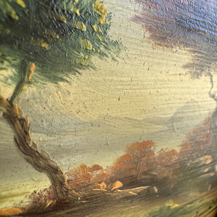Detailed Landscape Oil Painting "Gilded Frame" Refined Small Art Holland Art Shop
