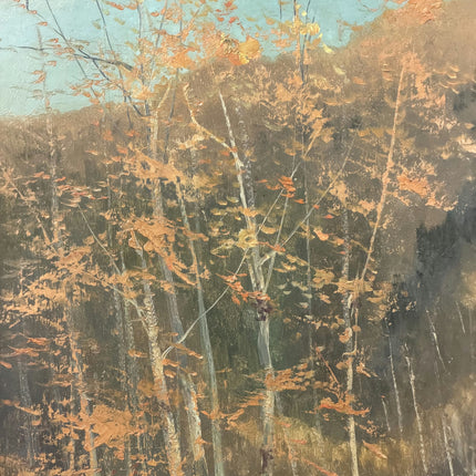 1929 Landscape Oil Painting "Autumn Trees" Art Holland Art Shop
