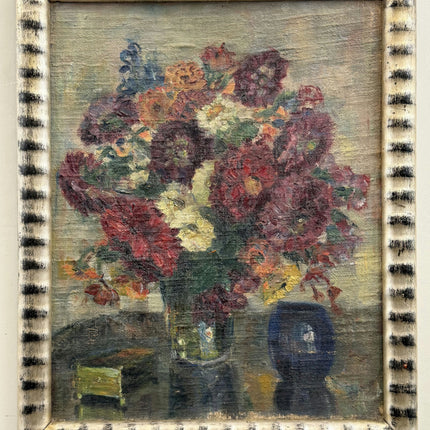 Traditional Floral Still Life Oil Painting "Flower Vase" Vintage Art Holland Art Shop