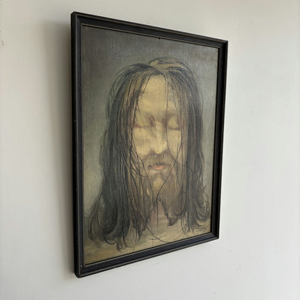 Rustic Portrait Oil Painting "Long-Haired Man" Classic Art Holland Art Shop