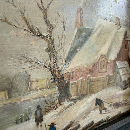 Rustic Winter Landscape Oil Painting "Framed Painting" Refined Small Artwork Holland Art Shop