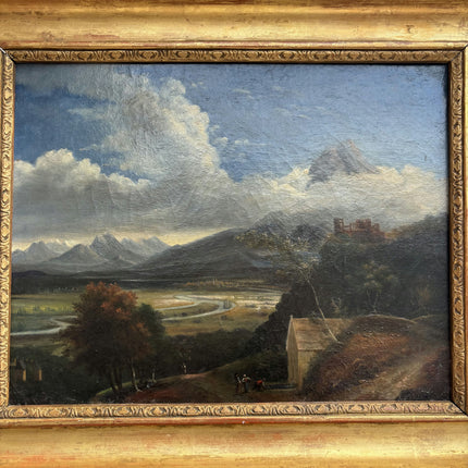 19th Century Antique Landscape Oil Painting "Gold Frame" Art Holland Art Shop