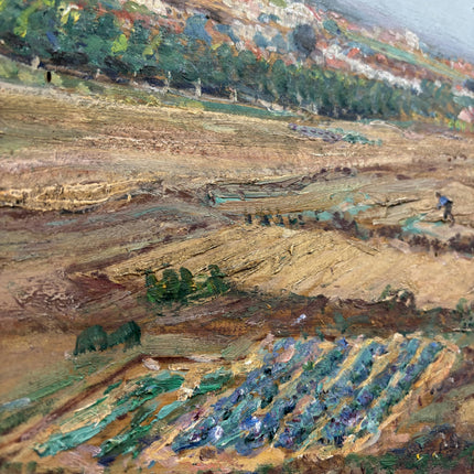 Detailed Landscape Oil Painting "Wheat Field" Handcrafted Artwork Holland Art Shop