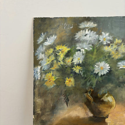 Original Flowery Still Life Oil Painting "Daisy Bouquet" Detailed Art Holland Art Shop