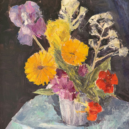Authentic Floral Still Life Oil Painting "Flower Bouquet" Small Artwork Holland Art Shop