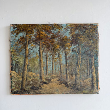Handcrafted Landscape Oil Painting "Tall Trees" Classic Small Art Holland Art Shop