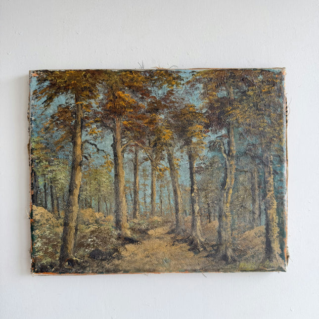Handcrafted Landscape Oil Painting "Tall Trees" Classic Small Art Holland Art Shop
