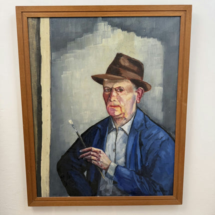 Expressive Portrait Oil Painting "Seated Man" Original Large Art Holland Art Shop