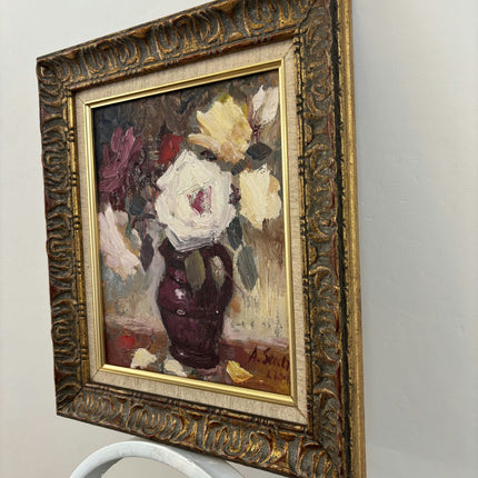 Expressive Still Life Oil Painting "Vase Flowers" Classic Small Art Holland Art Shop