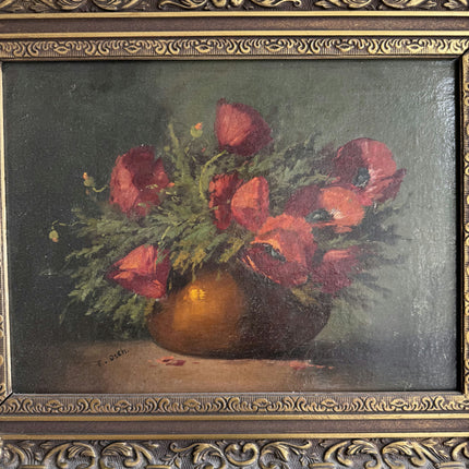 Expressive Floral Still Life Oil Painting "Ornate Frame" Timeless Artwork Holland Art Shop