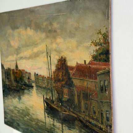 Timeless Harbor Scene Oil Painting "Sailing Boat" Detailed Art Holland Art Shop