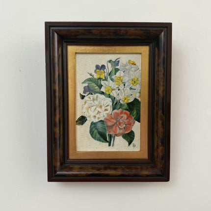 Timeless Flowery Still Life Oil Painting "Floral Bouquet" Traditional Small Art Holland Art Shop