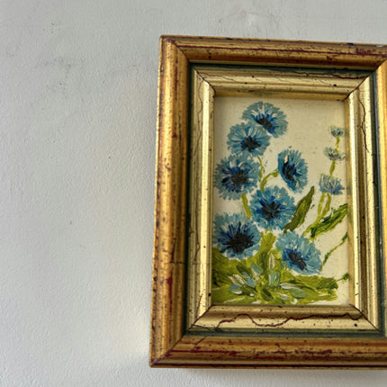 Detailed Floral Still Life Oil Painting "Small Frame" Rustic Small Art Holland Art Shop