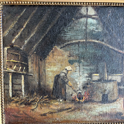 Rustic Interior Oil Painting "Gilded Frame" Refined Small Art Holland Art Shop