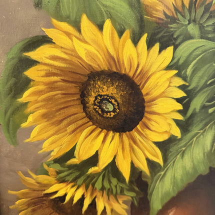 Classic Floral Still Life Oil Painting "Sunflower Vase" Elegant Large Artwork Holland Art Shop