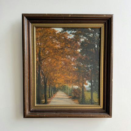 Timeless Landscape Oil Painting "Tree Avenue" Vintage Artwork Holland Art Shop