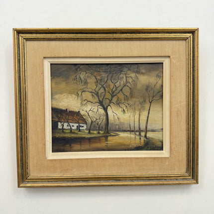 Timeless Landscape Oil Painting "Waving Willow" Vintage Art Holland Art Shop