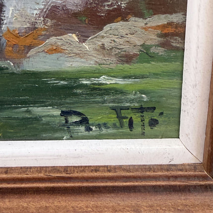 Classic Landscape Oil Painting "Ornate Frame" Elegant Small Artwork Holland Art Shop