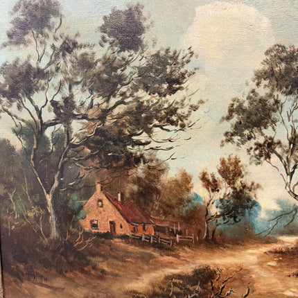 Classic Landscape Oil Painting "Thatched Cottage" Detailed Large Art Holland Art Shop