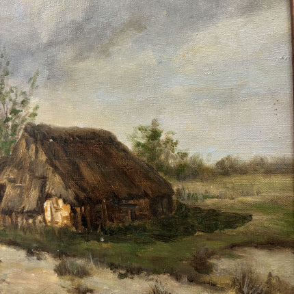 Authentic Landscape Oil Painting "Thatched Cottage" Timeless Artwork Holland Art Shop