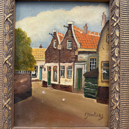 Expressive Cityscape Oil Painting "Framed Painting" Authentic Small Art Holland Art Shop
