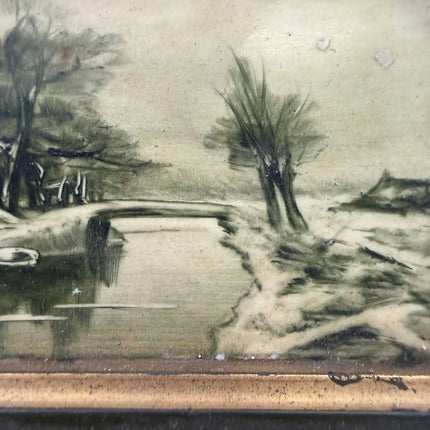 Handcrafted Landscape Oil Painting "Framed Painting" Authentic Small Artwork Holland Art Shop