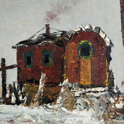 Detailed Winter Landscape Oil Painting "Snowy House" Classic Art Holland Art Shop