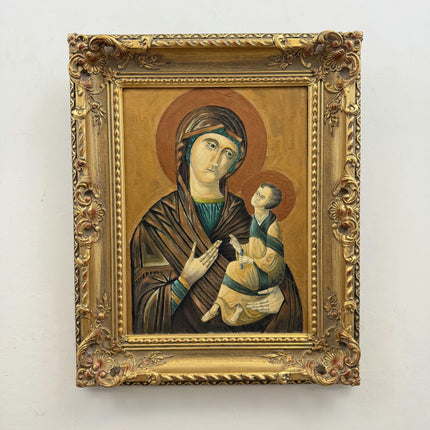 Elegant Religious  Oil Painting "Madonna Child" Original Art Holland Art Shop