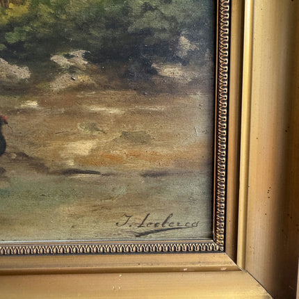 Detailed Farm Oil Painting "Village Roofs" Timeless Large Art Holland Art Shop