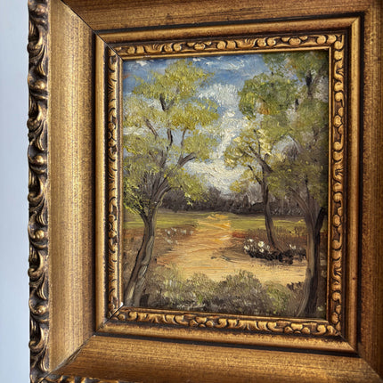 Classic Landscape Oil Painting "Golden Frame" Refined Small Art Holland Art Shop
