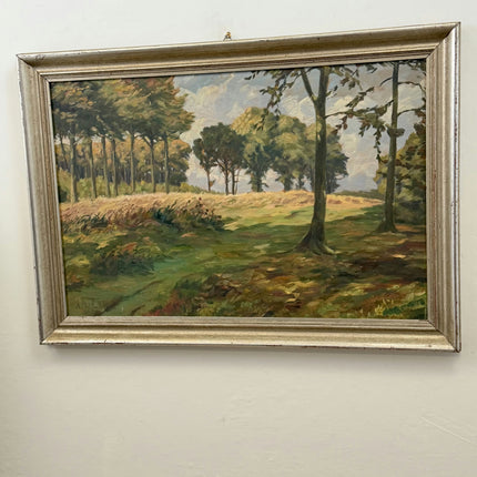Authentic Landscape Oil Painting "Row Of Trees" Expressive Large Artwork Holland Art Shop