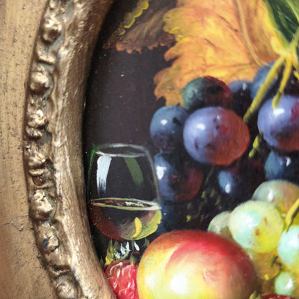 Rustic Interior Oil Painting "Purple Grapes" Authentic Small Art Holland Art Shop