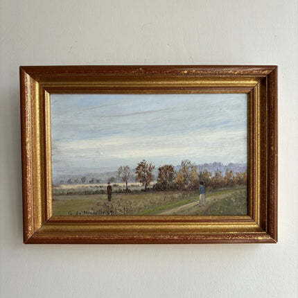 Rustic Landscape Oil Painting "Gilded Frame" Timeless French Artwork Holland Art Shop