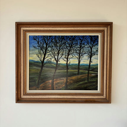 Classic Landscape Oil Painting "Five Trees" Expressive Art Holland Art Shop