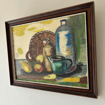 Handcrafted Still Life Oil Painting "Green Teapot" Traditional Art Holland Art Shop