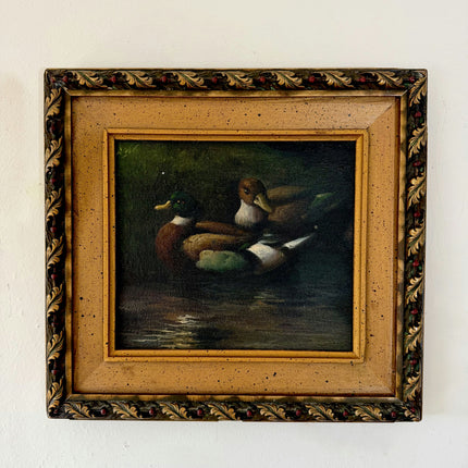 Refined Oil Painting Animals "Ducks In Water" Remarkable Small Art Holland Art Shop